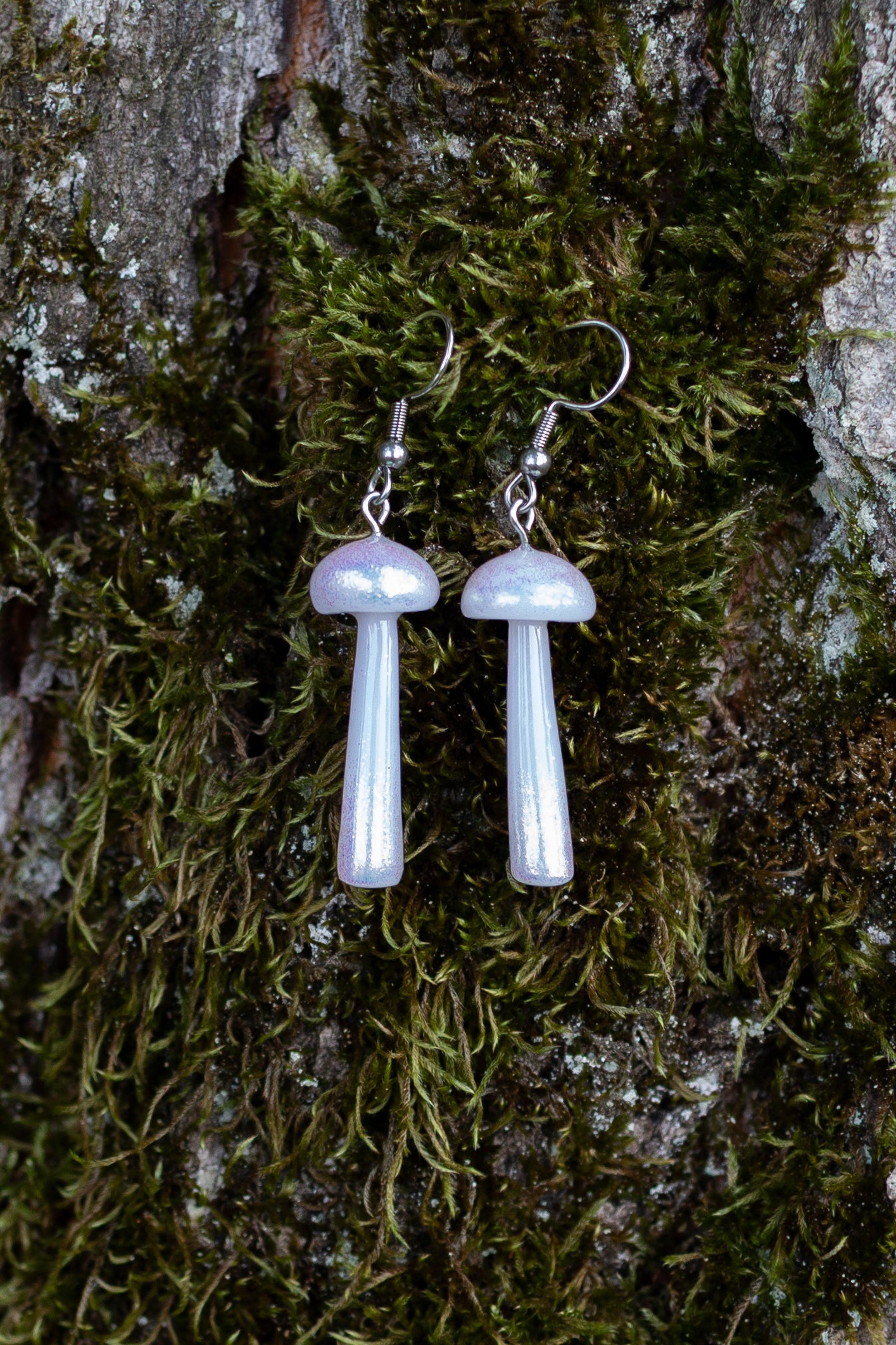 Fairy Mushroom Earrings (Silver)