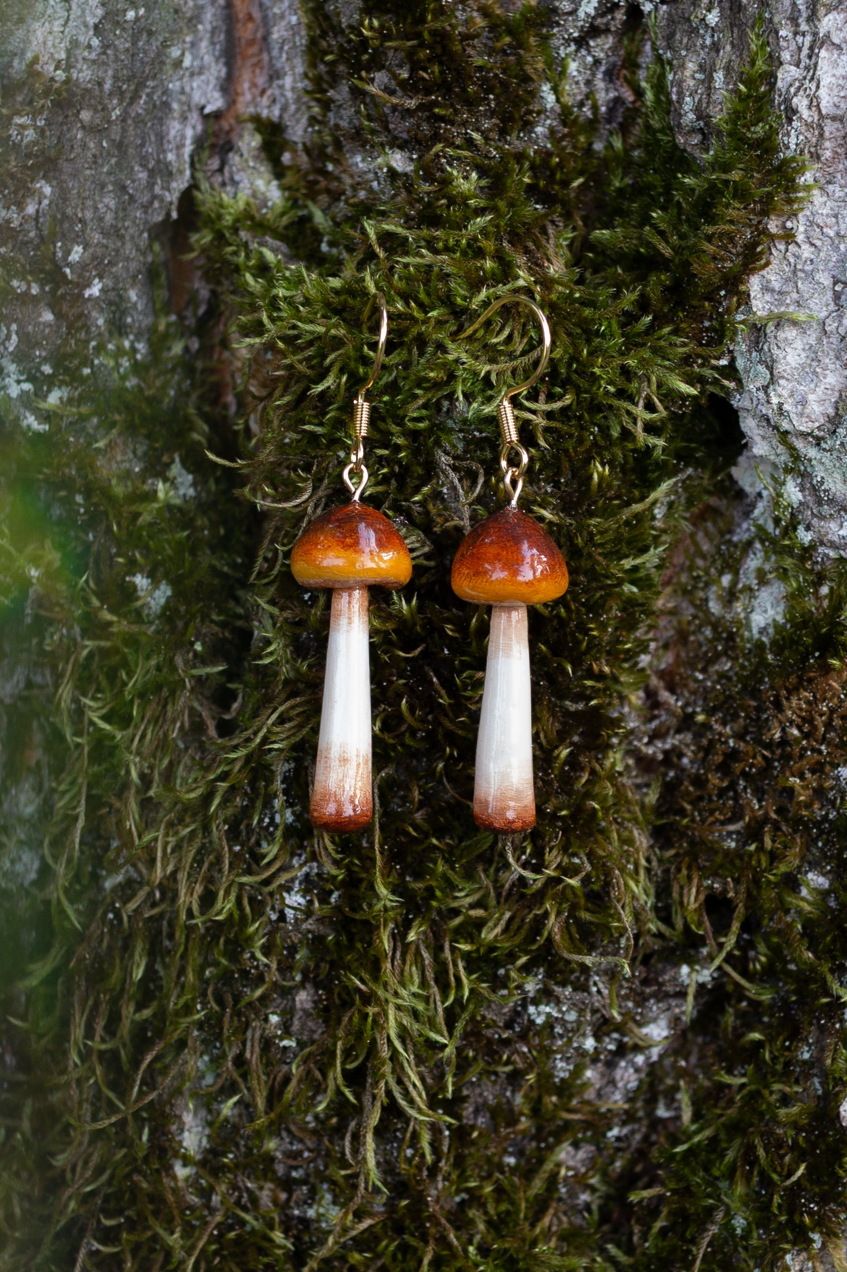 Magic Mushroom Earings (Psilocybe Semilanceata)