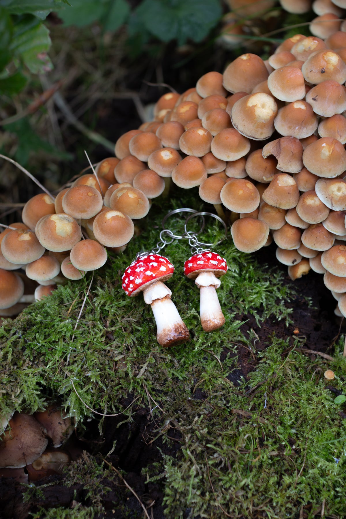 Amanita Mushroom Keychains