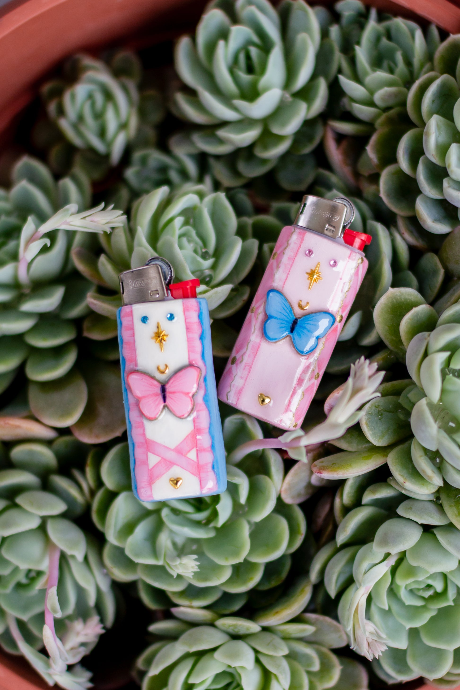 BFF Schmetterling Feuerzeug Case Set