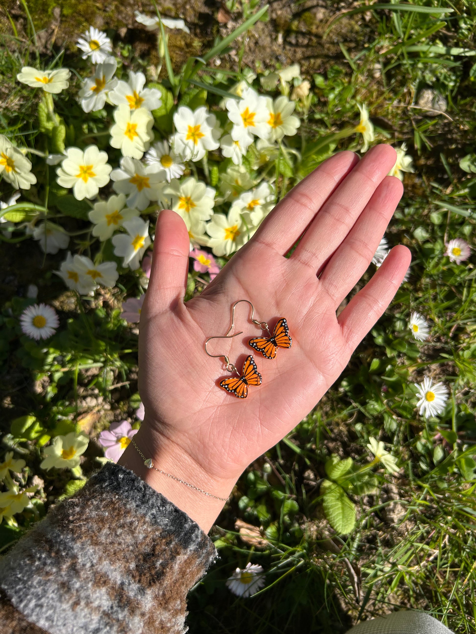 Monarchfalter Ohrringe