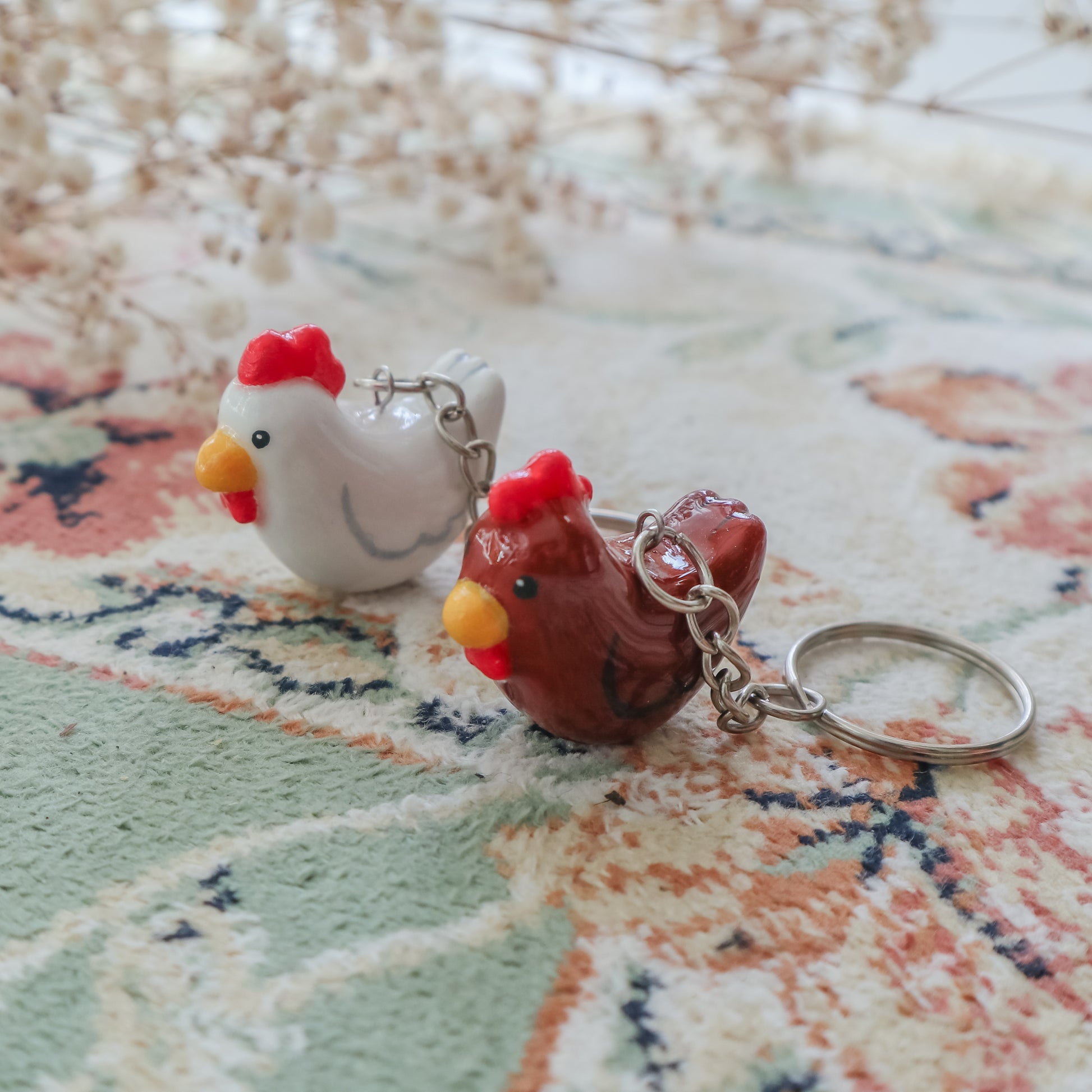 Cute Chicken Keychain 🐓