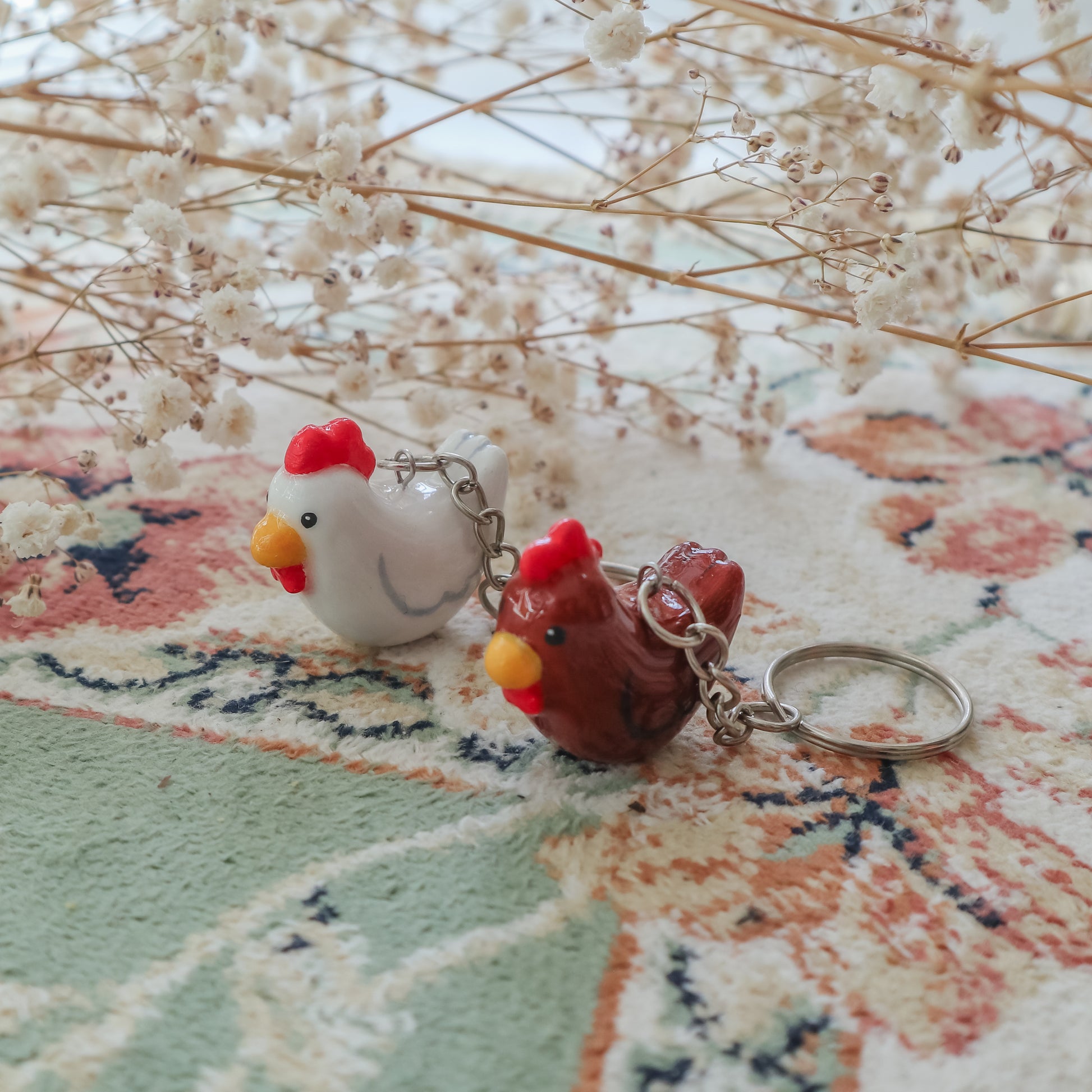 Cute Chicken Keychain 🐓