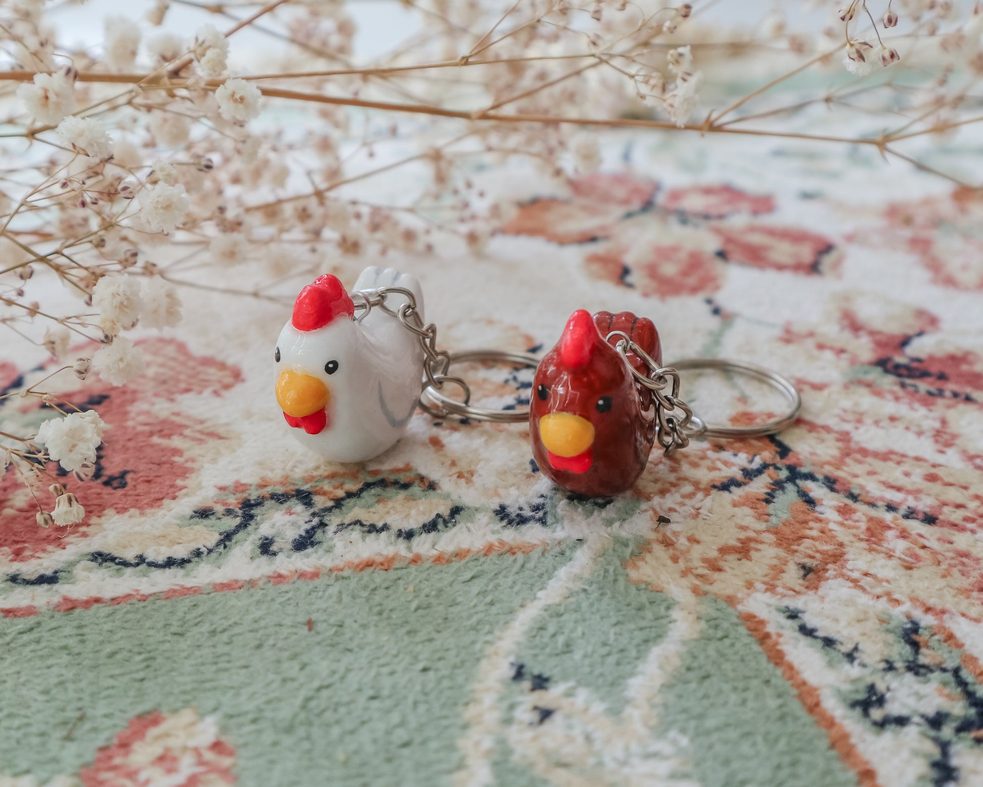 Cute Chicken Keychain 🐓