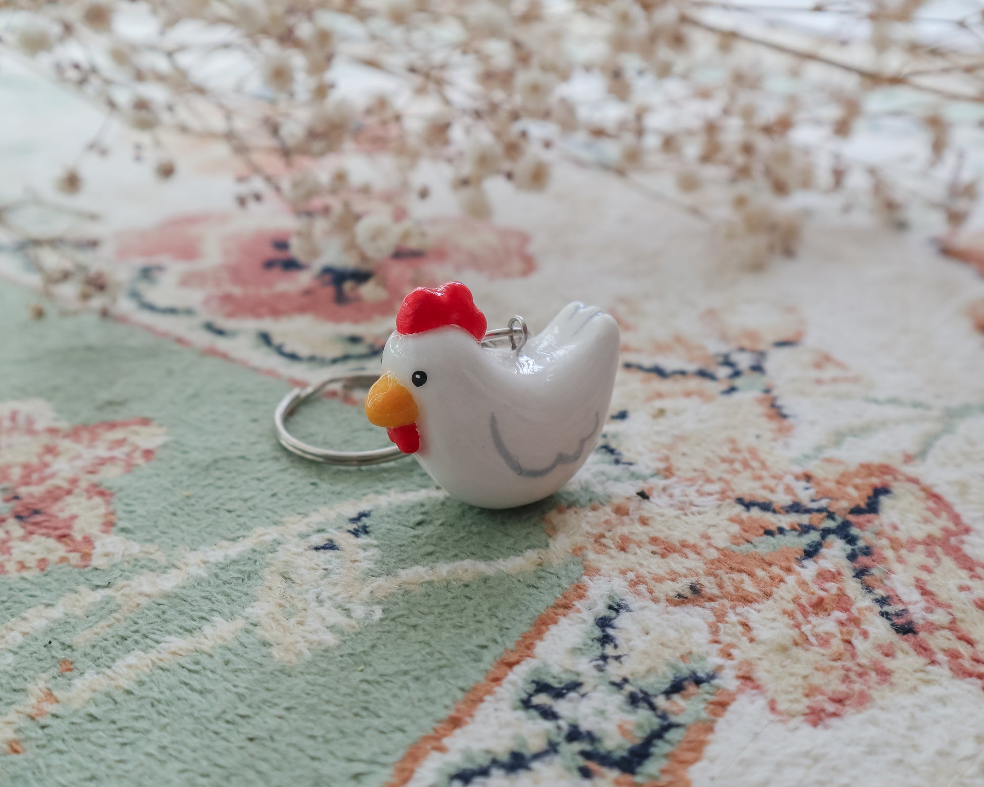 Cute Chicken Keychain 🐓