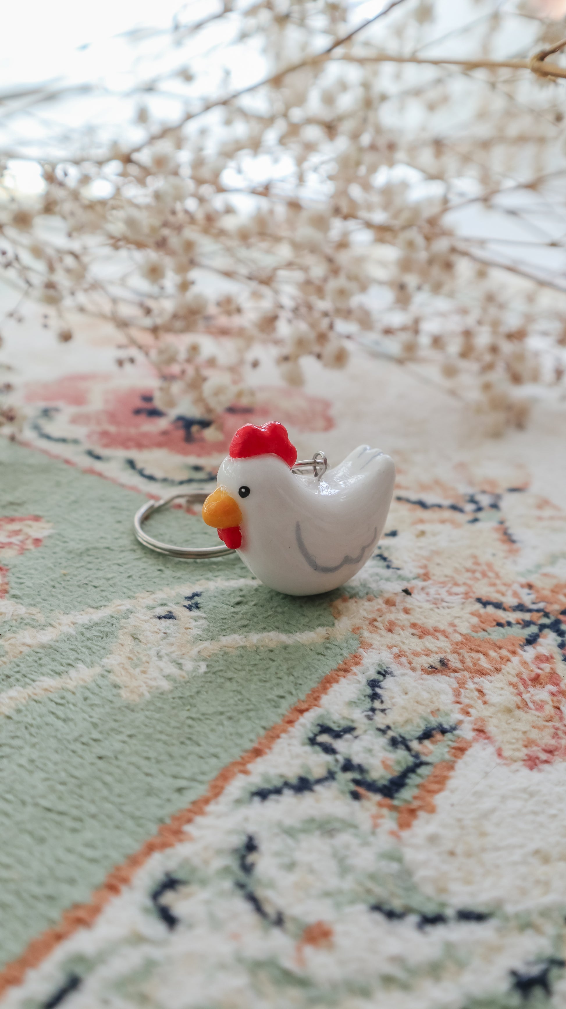 Cute Chicken Keychain 🐓