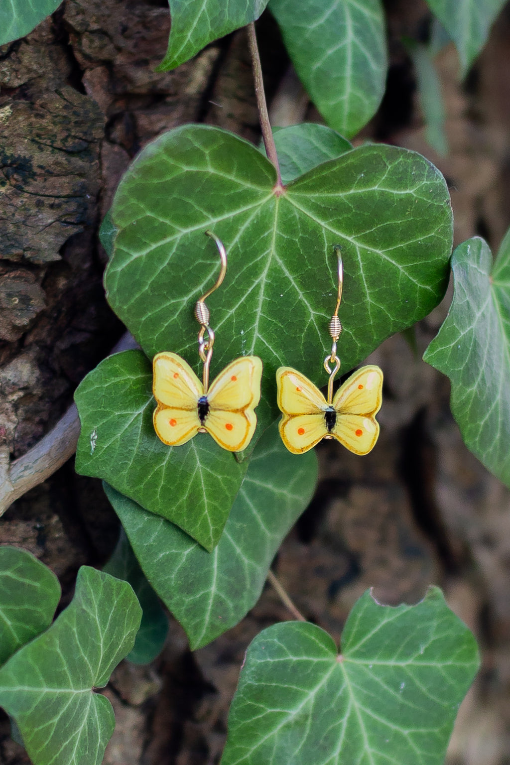 Brimstone Butterfly Earrings