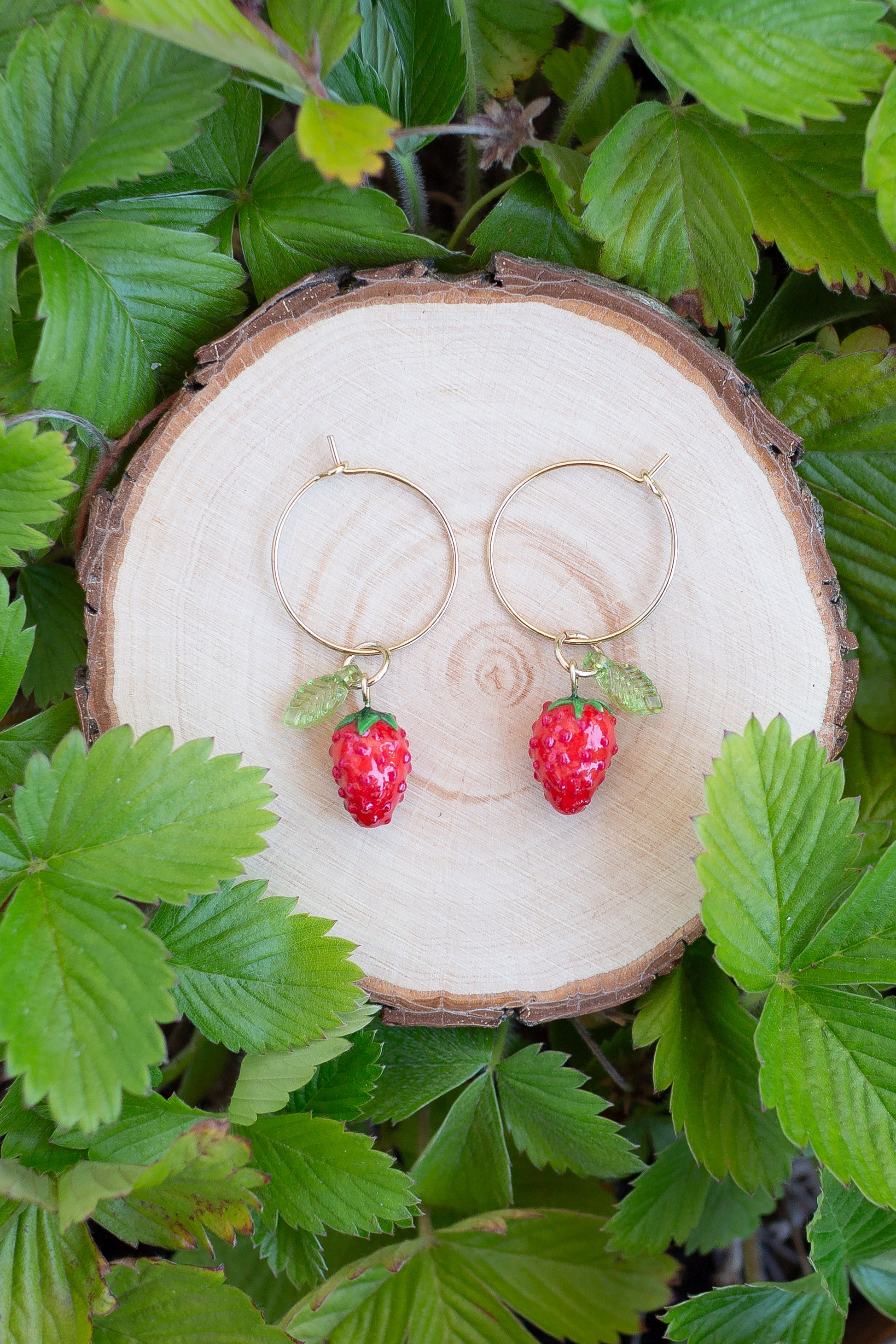Wild Strawberry Earring Hoops