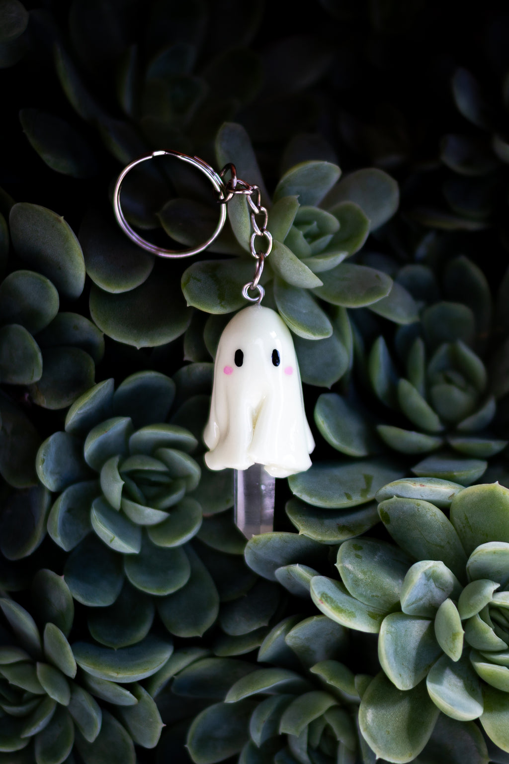Ghost Crystal Keychain
