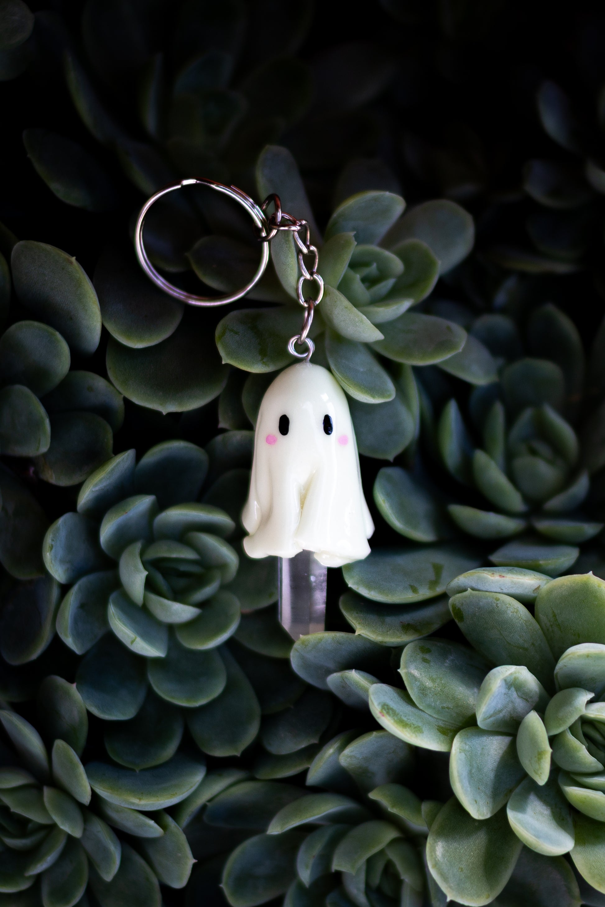 Ghost Crystal Keychain