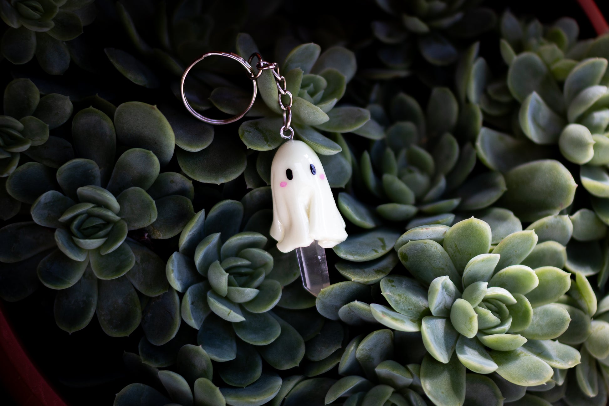 Ghost Crystal Keychain
