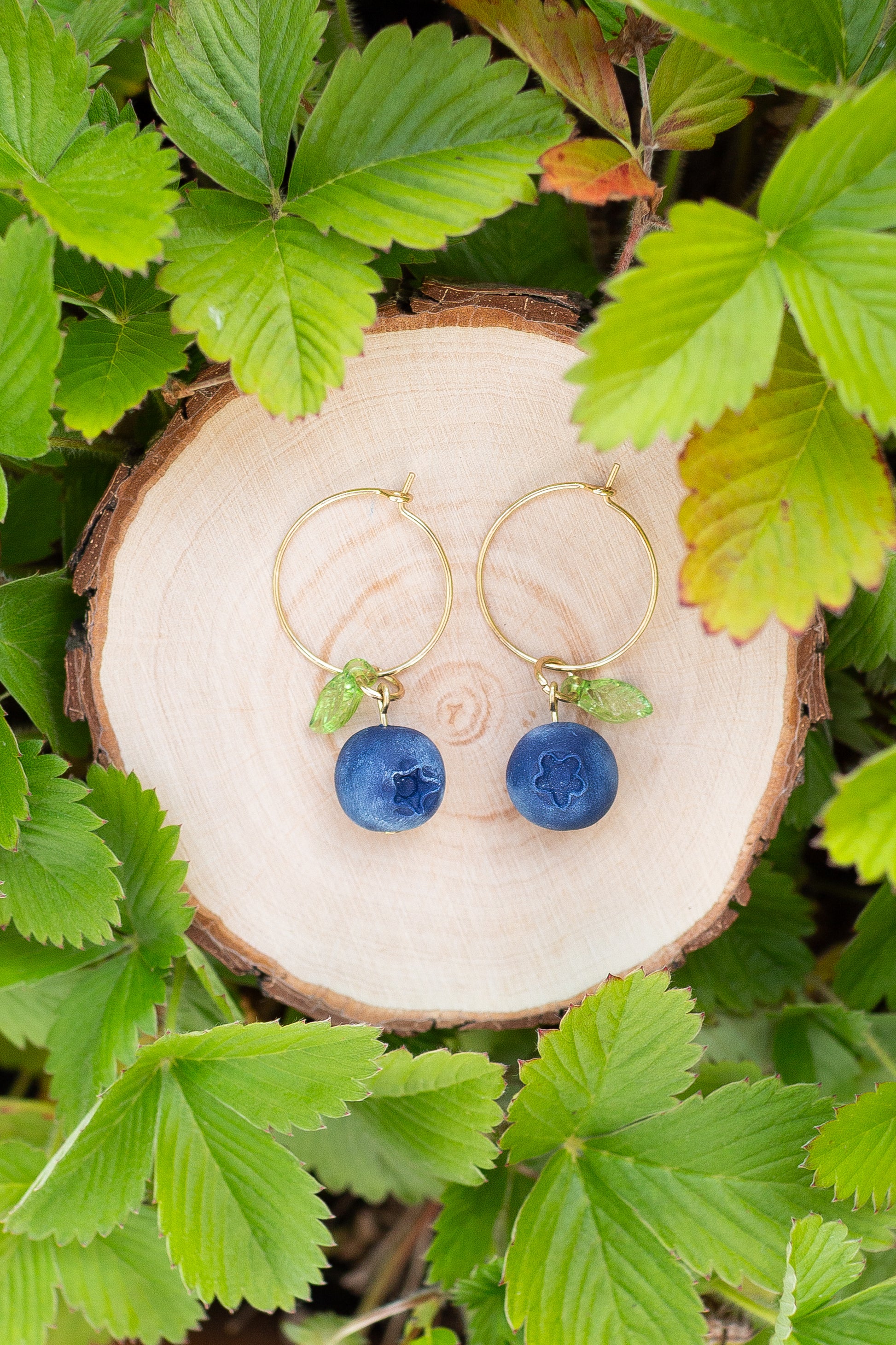 Blueberry Hoop Earrings