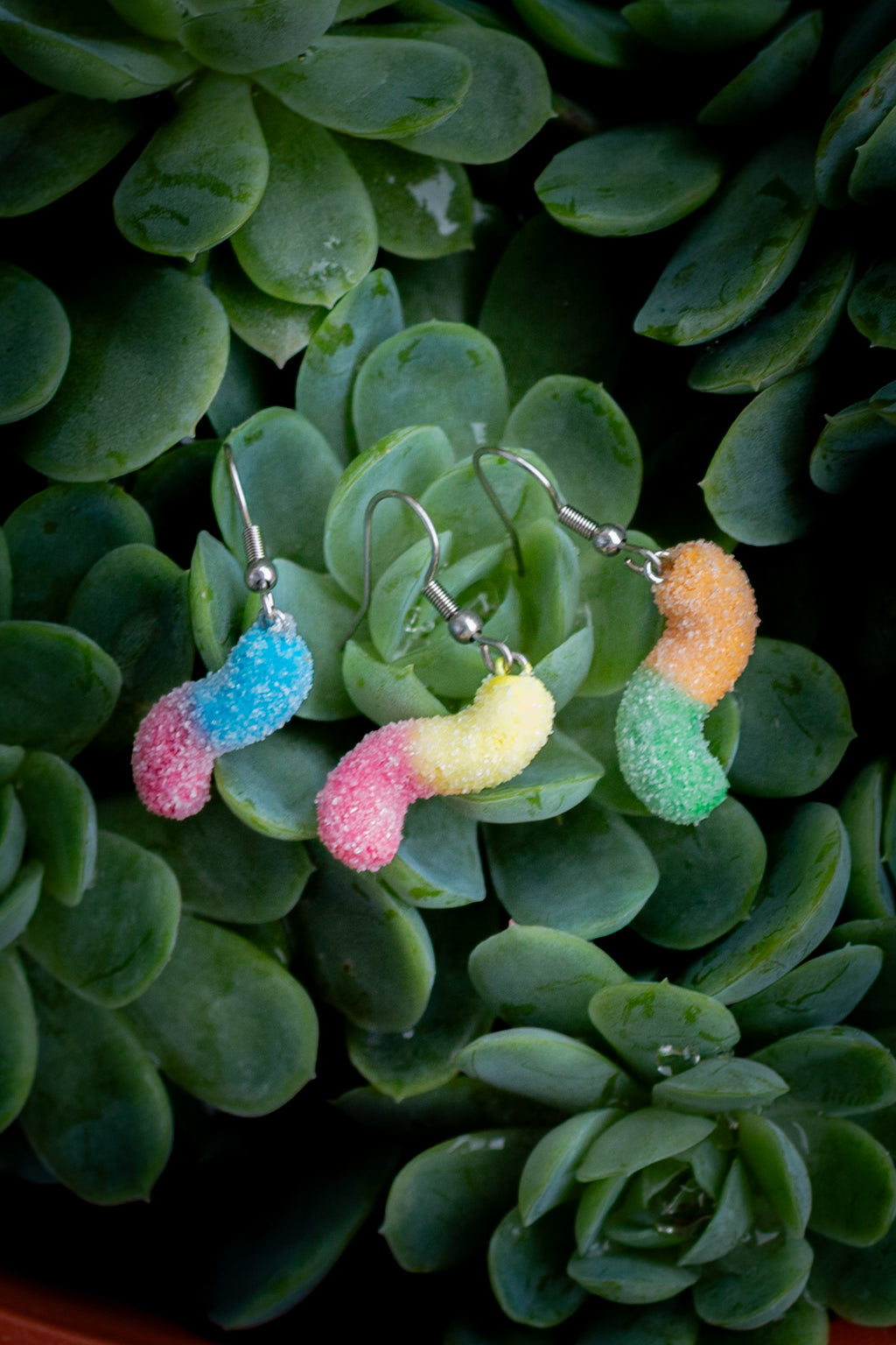 Sour Worm Gummy Earrings