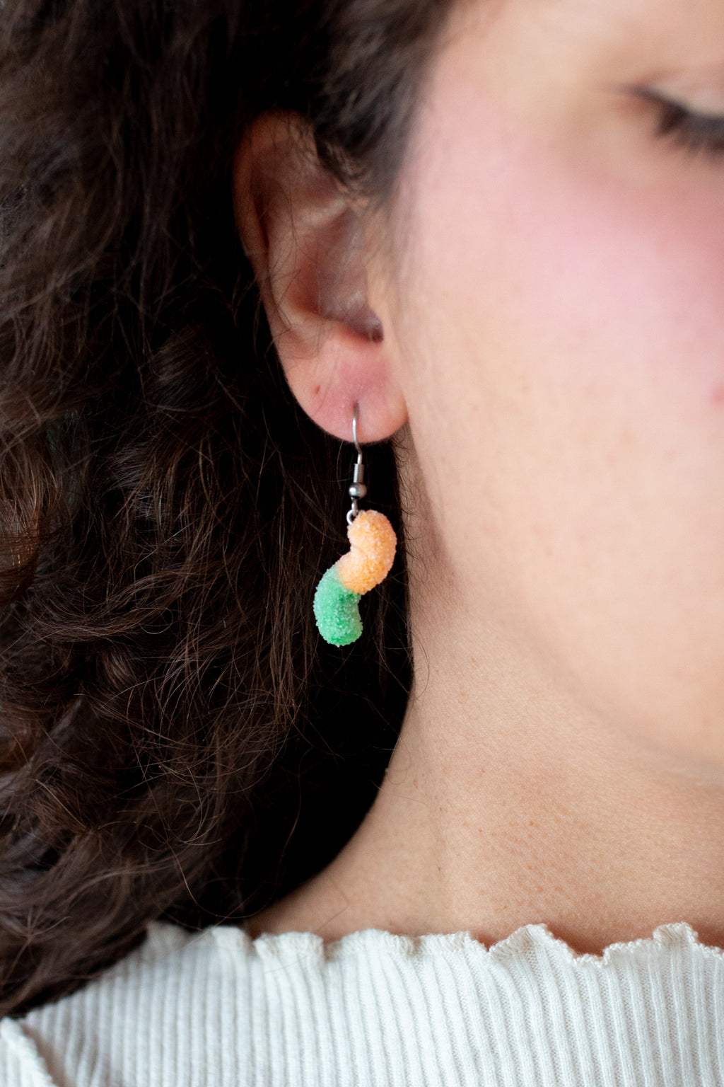 Sour Worm Gummy Earrings