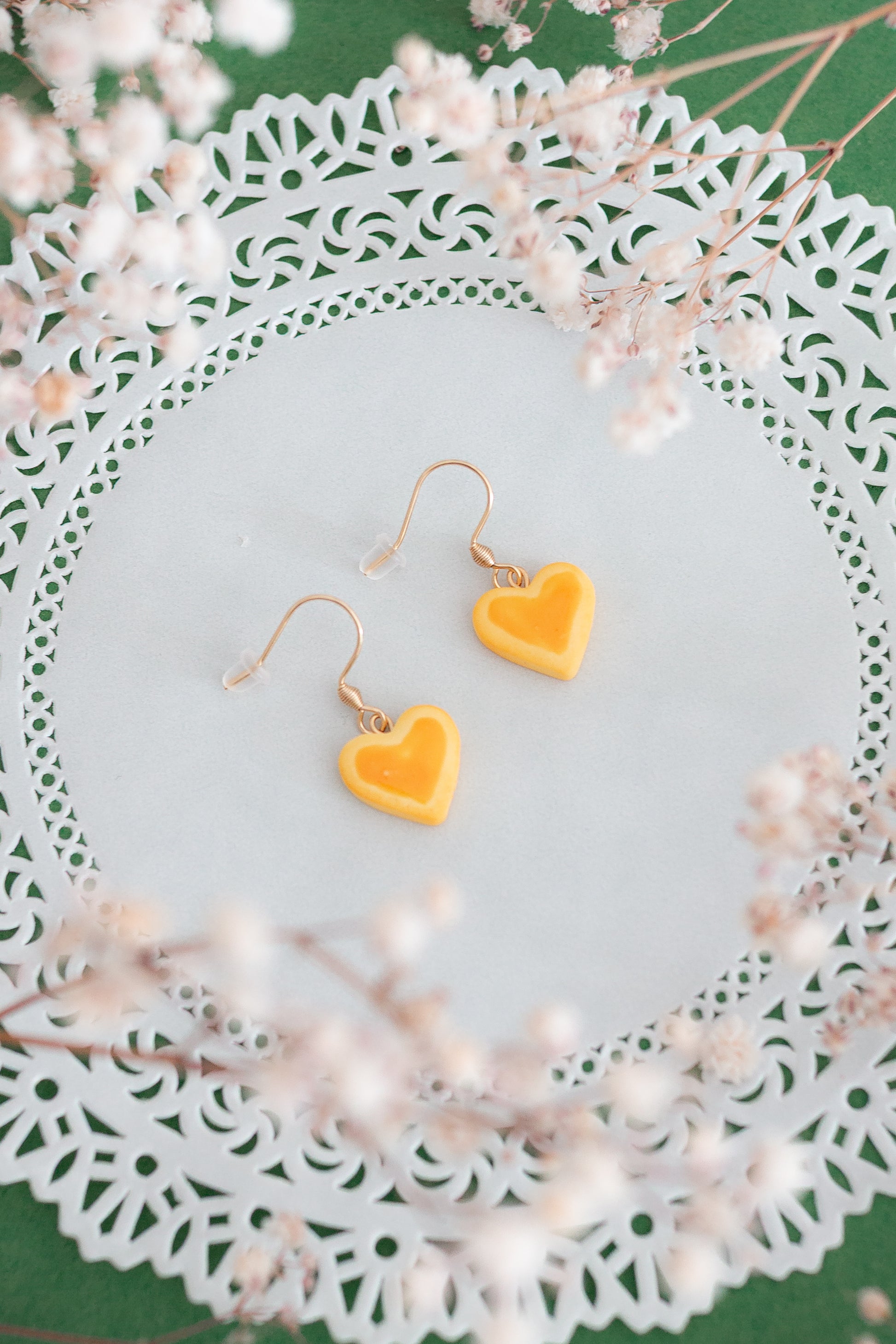 Heart Shaped Milanese Biscuit Earrings