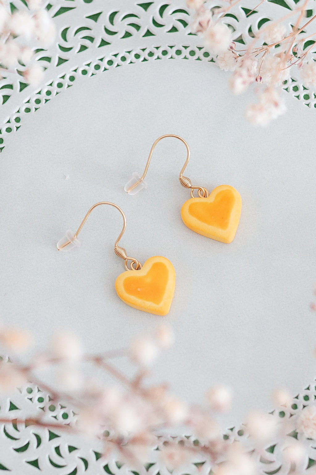 Heart Shaped Milanese Biscuit Earrings