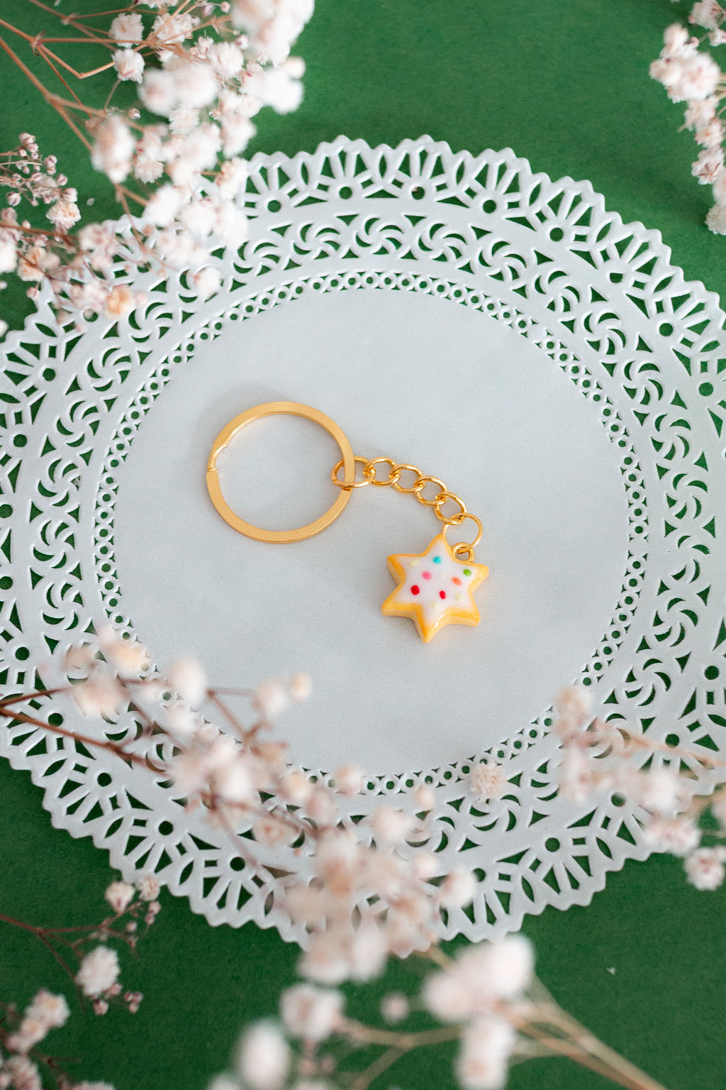 Star Shaped Milanese Biscuit Keychain