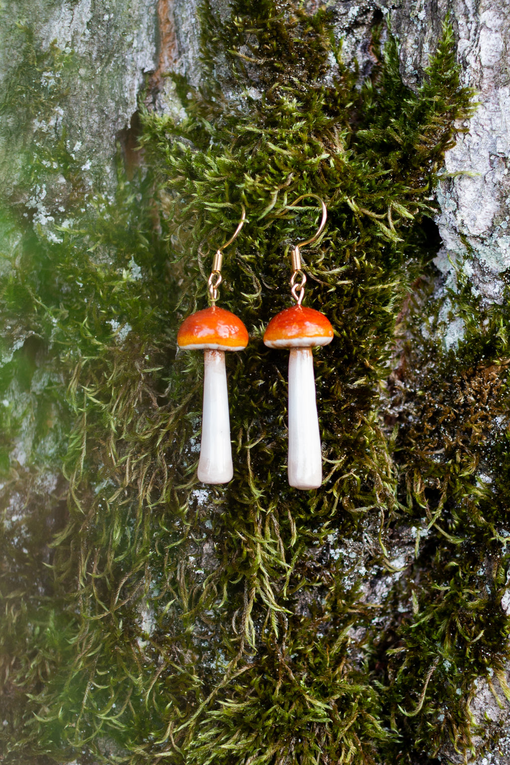 Brown Mushroom Earings (Galerina Marginata)
