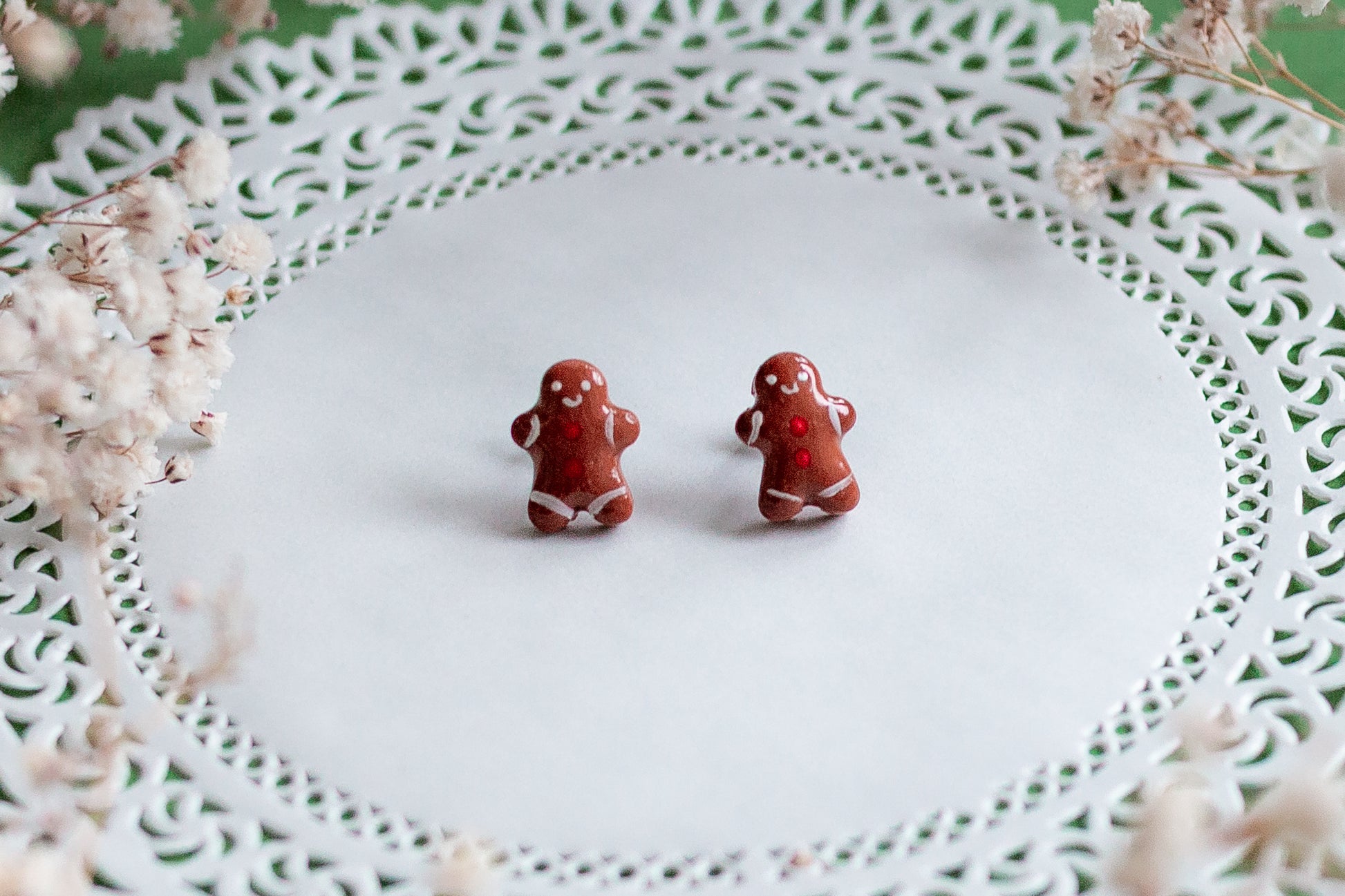 Gingerbread Man Stud Earrings