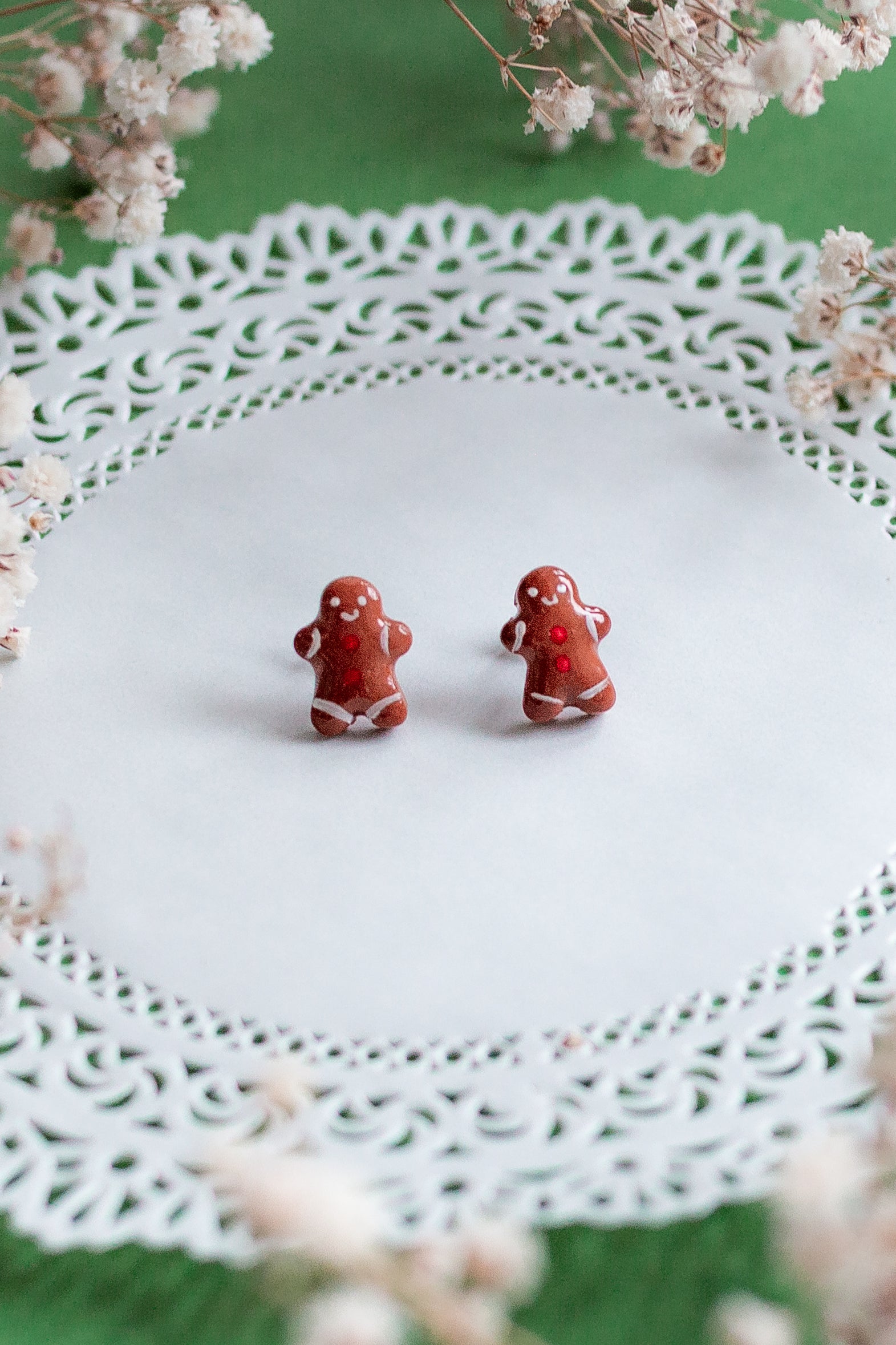 Gingerbread Man Stud Earrings