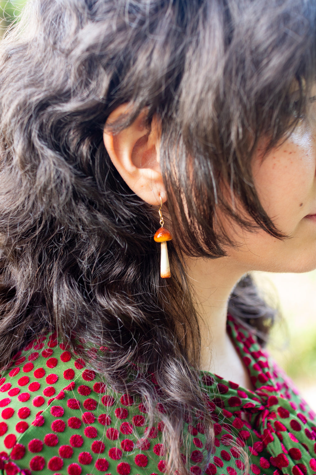 Magic Mushroom Earings (Psilocybe Semilanceata)