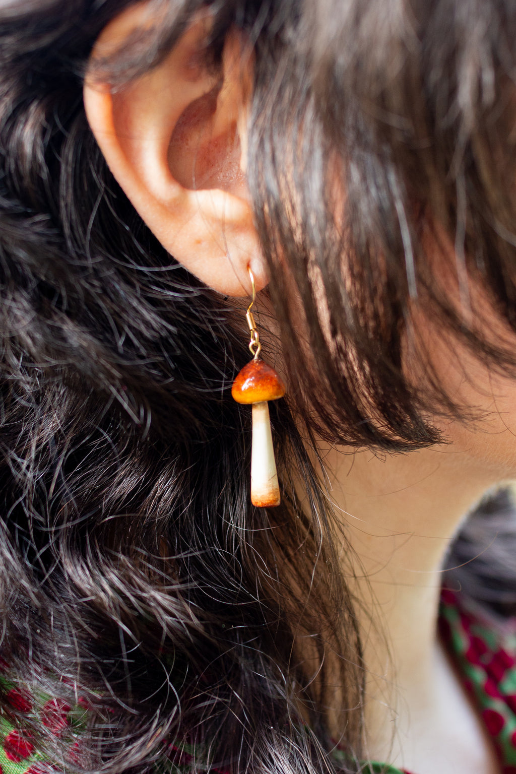 Magic Mushroom Earings (Psilocybe Semilanceata)