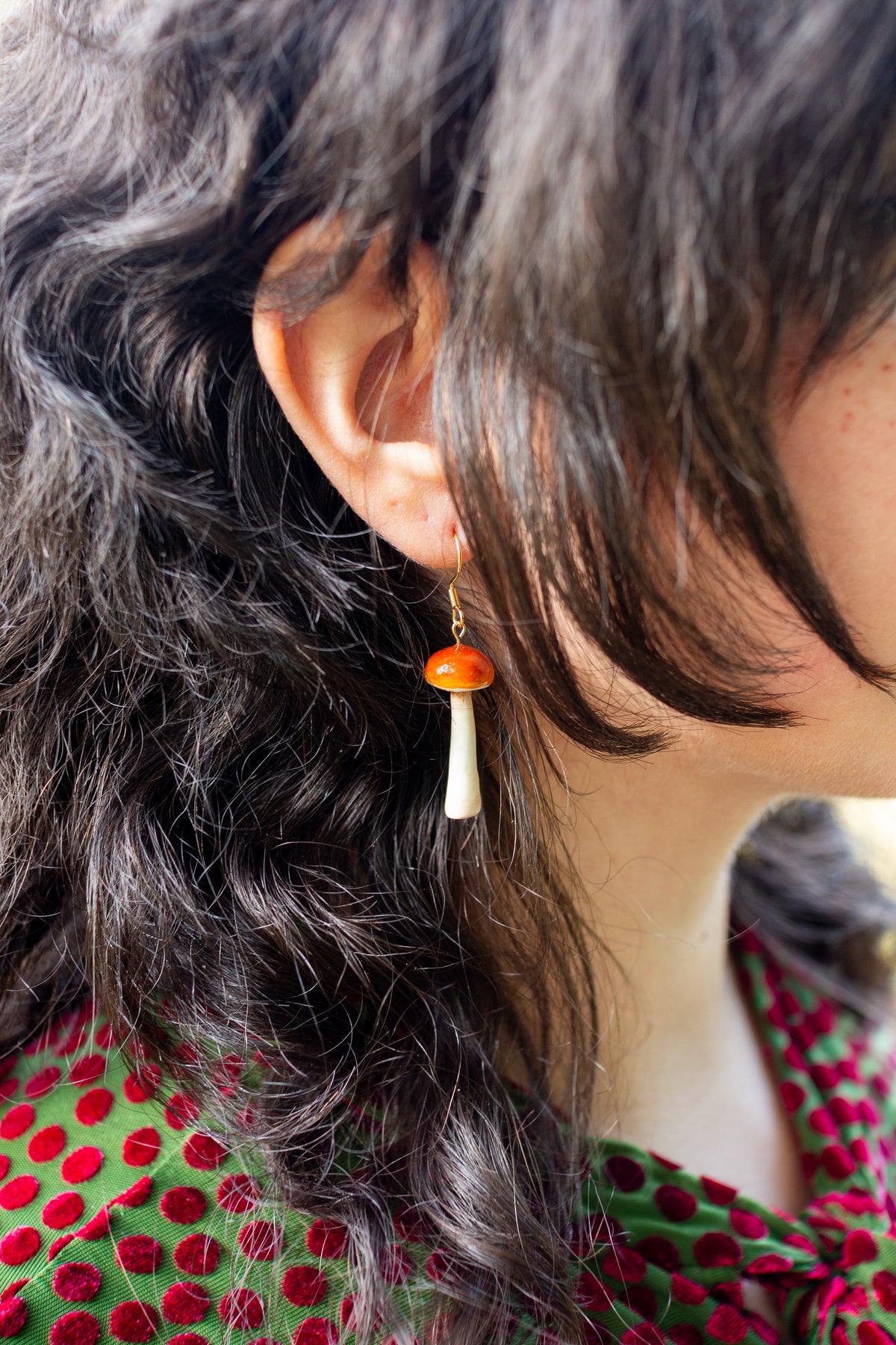 Brown Mushroom Earings (Galerina Marginata)
