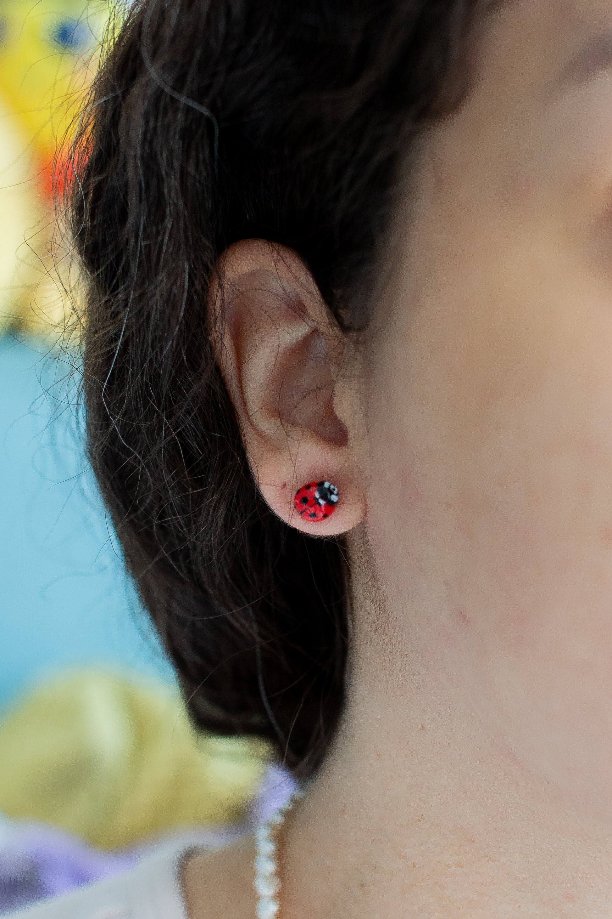 Ladybug Stud Earrings