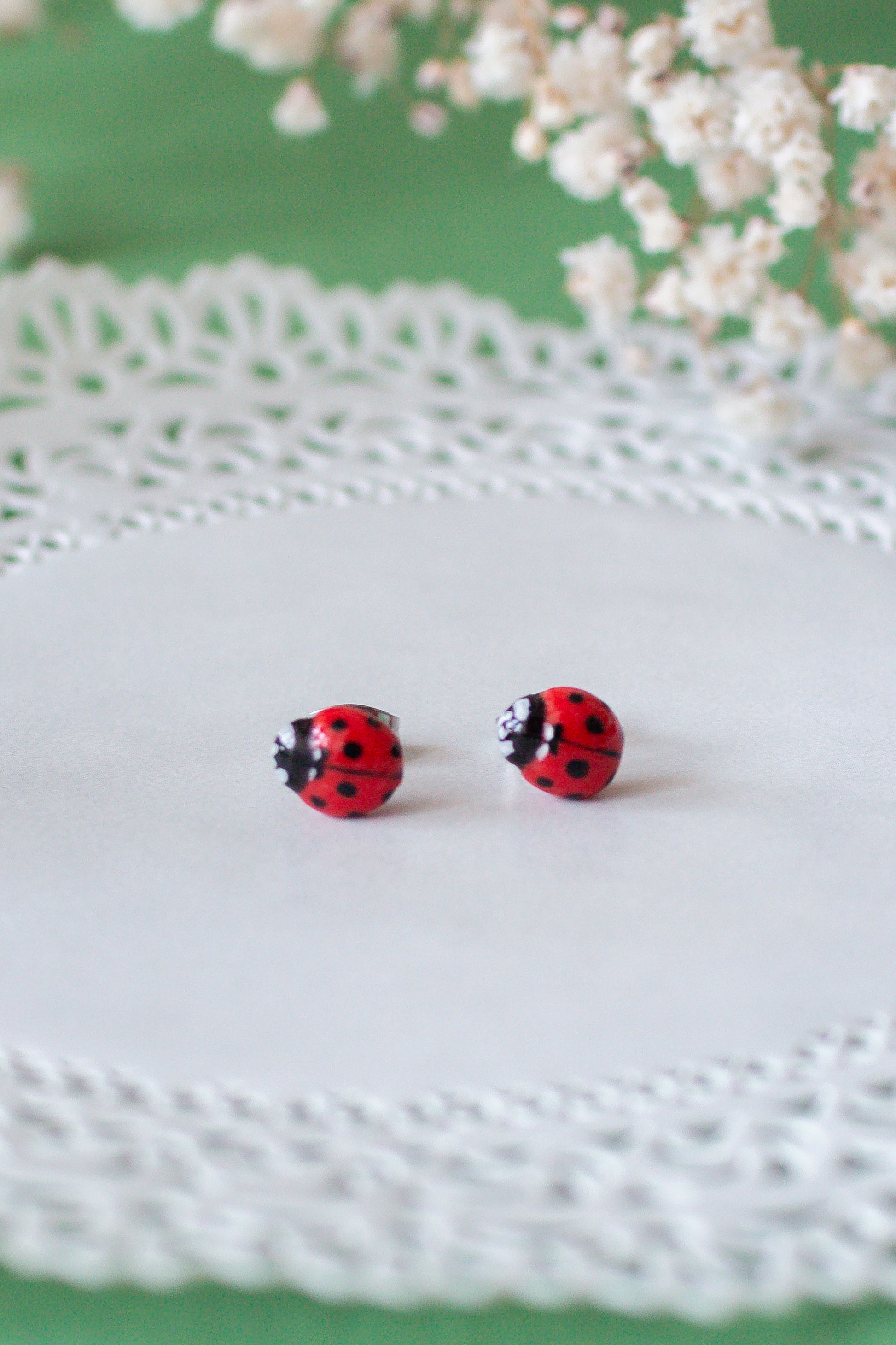 Ladybug Stud Earrings