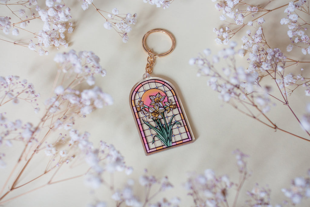 Narcissus Epoxy Keychain 🌸