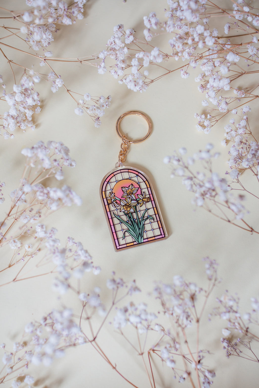 Narcissus Epoxy Keychain 🌸