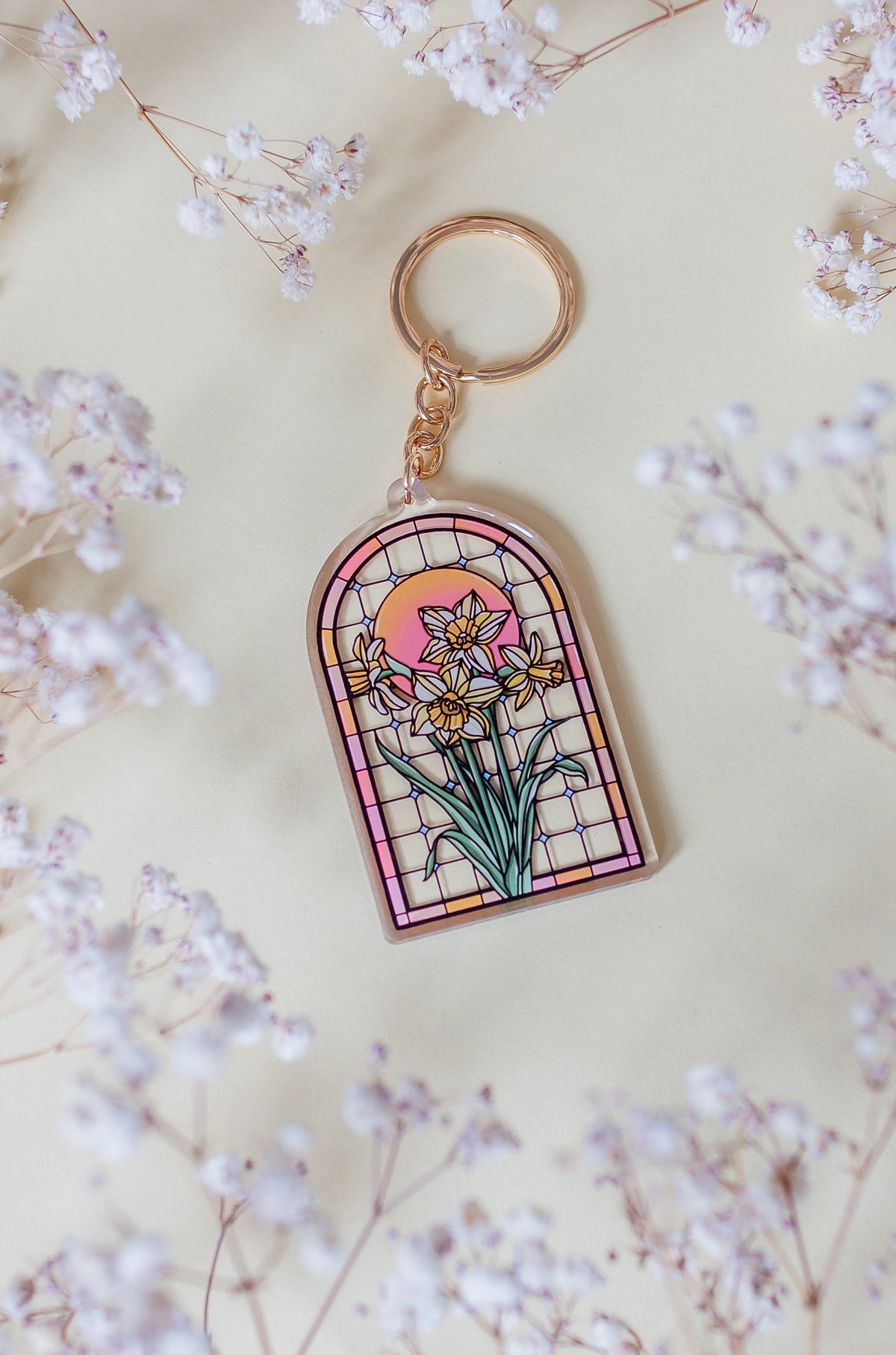 Narcissus Epoxy Keychain 🌸