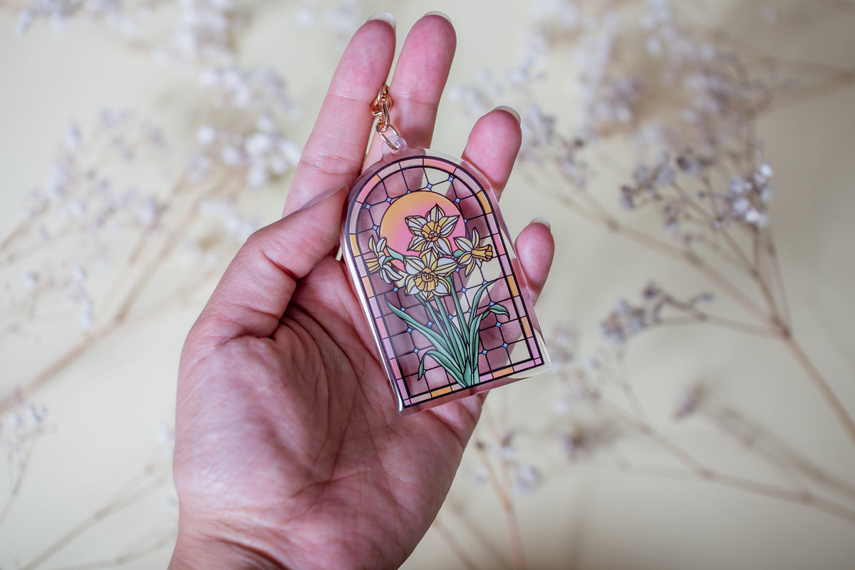 Narcissus Epoxy Keychain 🌸