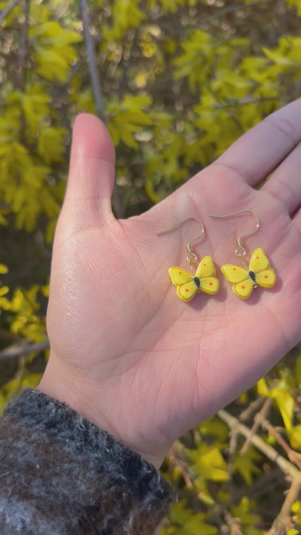 Brimstone Butterfly Earrings