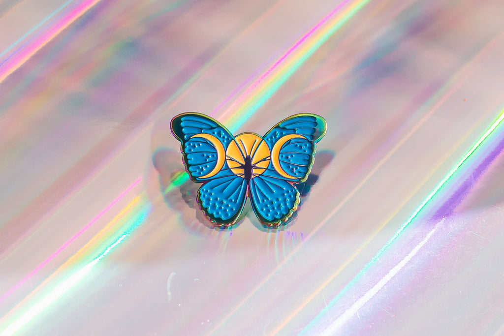 Moon Butterfly Soft Enamel Pin